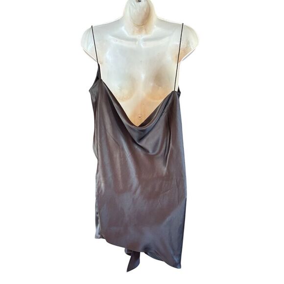 CHRISTOPHER ESBER Verdant Falls Draped Silk Satin Bodysuit in Seaweed NWT Size 8 - Picture 8 of 13